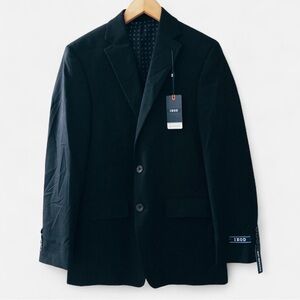 IZOD Mens Isaac Classic Fit Black Solid Stretch Suit Jacket Size 36R
